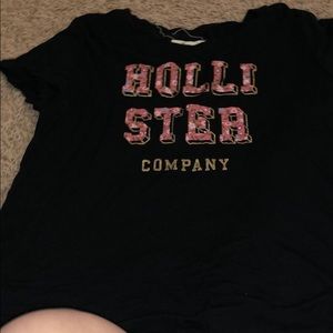 Black floral holister shirt